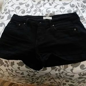 Black jean shorts